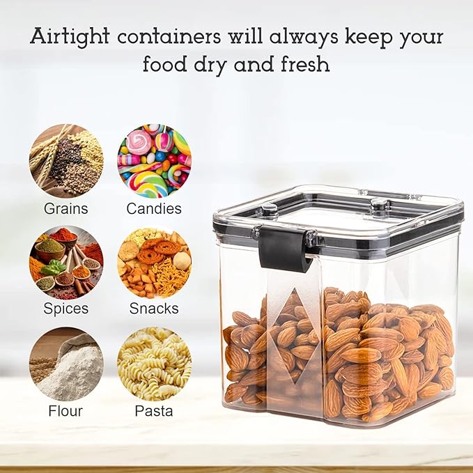 Air-Tight Kitchen Storage Containers (Pack of 8 Pieces)